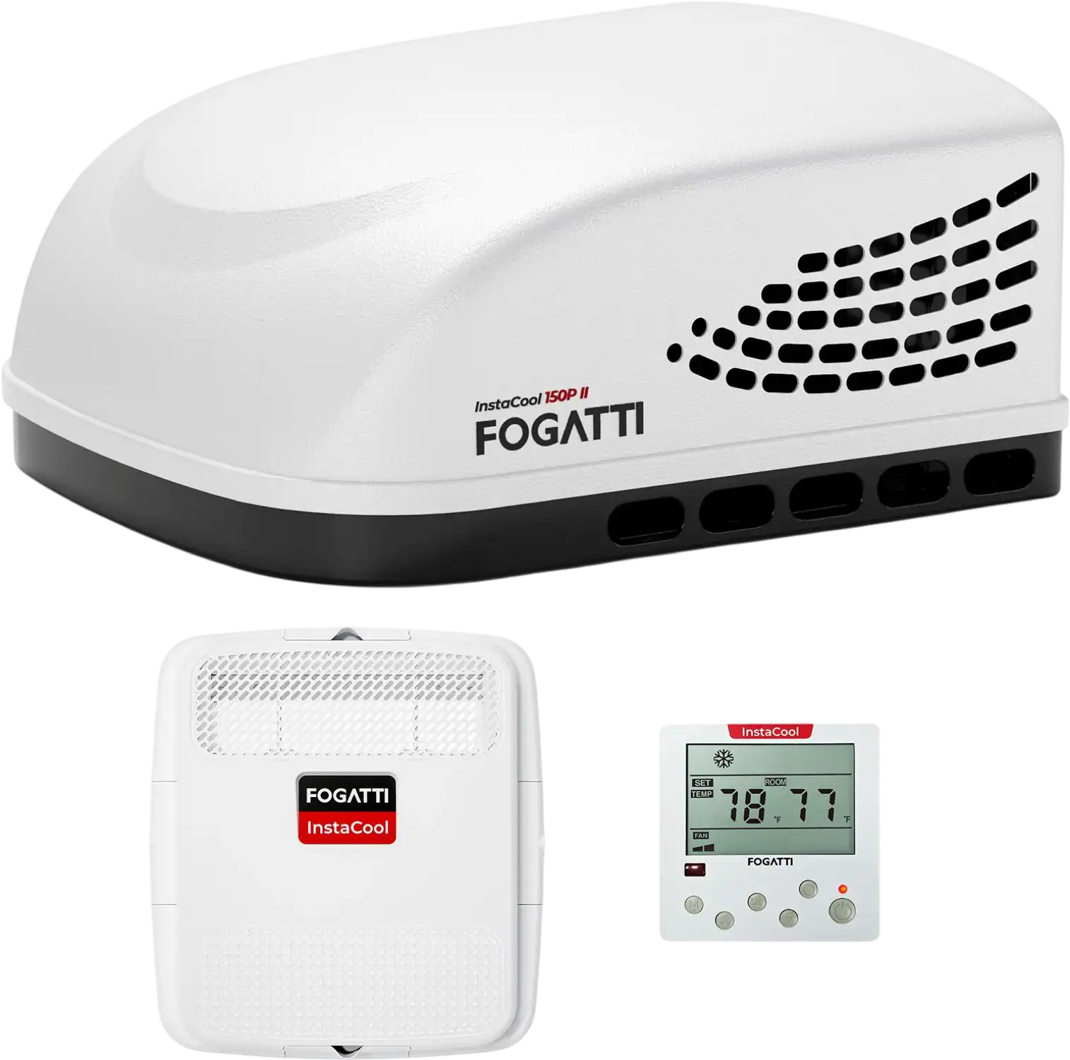 Fogatti InstaCool 150P II RV Rooftop Air Conditioner Heat & Cool Non-Ducted 15,000 BTU 115V New