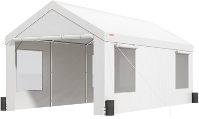 Vevor Carport Heavy Duty Waterproof Outdoor Garage With Removable Sidewalls Roll Up Windows New