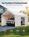 Vevor Carport Canopy 10' x 20' Heavy Duty Waterproof UV Resistant Removable Sidewalls Steel Frame New