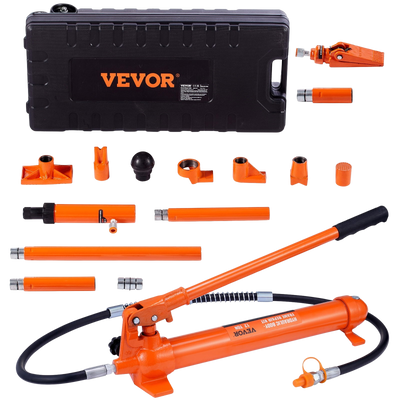 Vevor Hydraulic Ram With Pump Car Jack 12 Ton Porta Power Kit With 4.6 ft Oil Hose And Storage Case New
