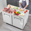 Vevor Freezer Prep Table 12.9 Cu. Ft. Commercial 2-Door 197W 48" Stainless Steel New