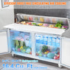 Vevor Refrigerated Prep Table 16.4 Cu. Ft. Commercial 2-Door Food Prep Fridge 60" Stainless Steel New