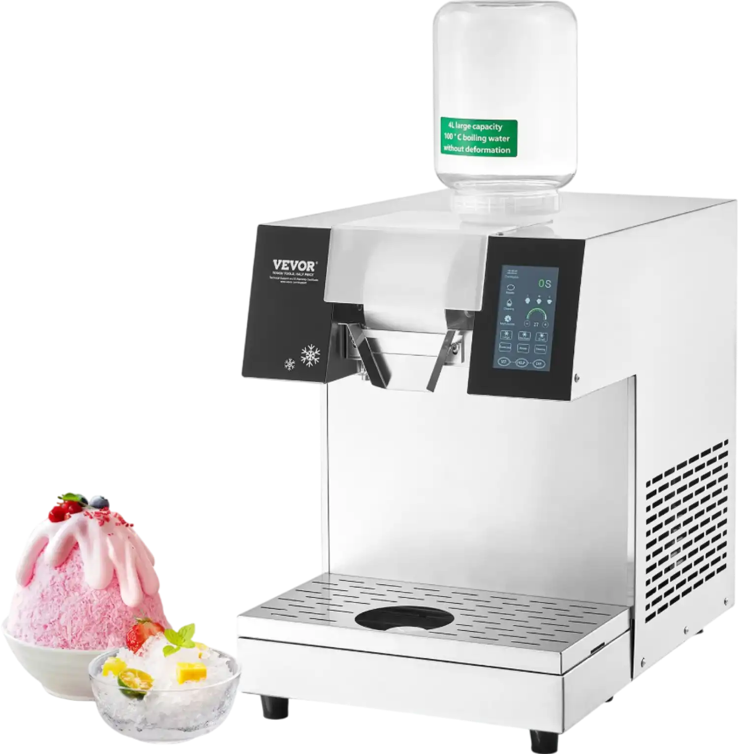 Vevor Commercial Snowflake Ice Machine 507 lbs/Day Stainless Steel Multi-Texture Ice New