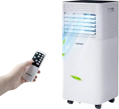 Costway Portable Air Conditioner 3-in-1 Dehumidifier Fan 10000 BTU 350 sq. ft. With Remote Control 76204893 New