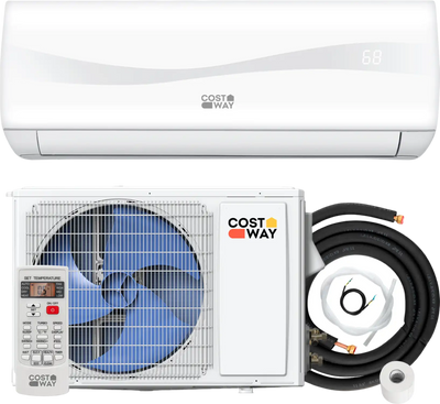Costway Blast Series Mini Split Air Conditioner Heater Ductless 18000 BTU 19 SEER2 208-230V Remote Control New