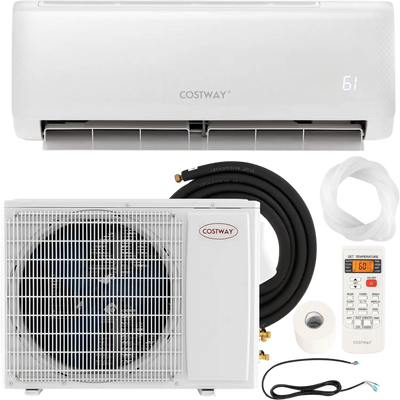 Costway Airtural Series Mini Split Air Conditioner Heater Ductless 12000 BTU 21 SEER2 208-230V Remote Control 58193724 New