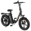 Cycrown CycFree Fat Tire Folding Electric Bicycle 7 Speed 20" 500W Motor with Peak 750W 48V 20Ah Lithium Battery 20 MPH 75 Mile Range Black New Canada Only