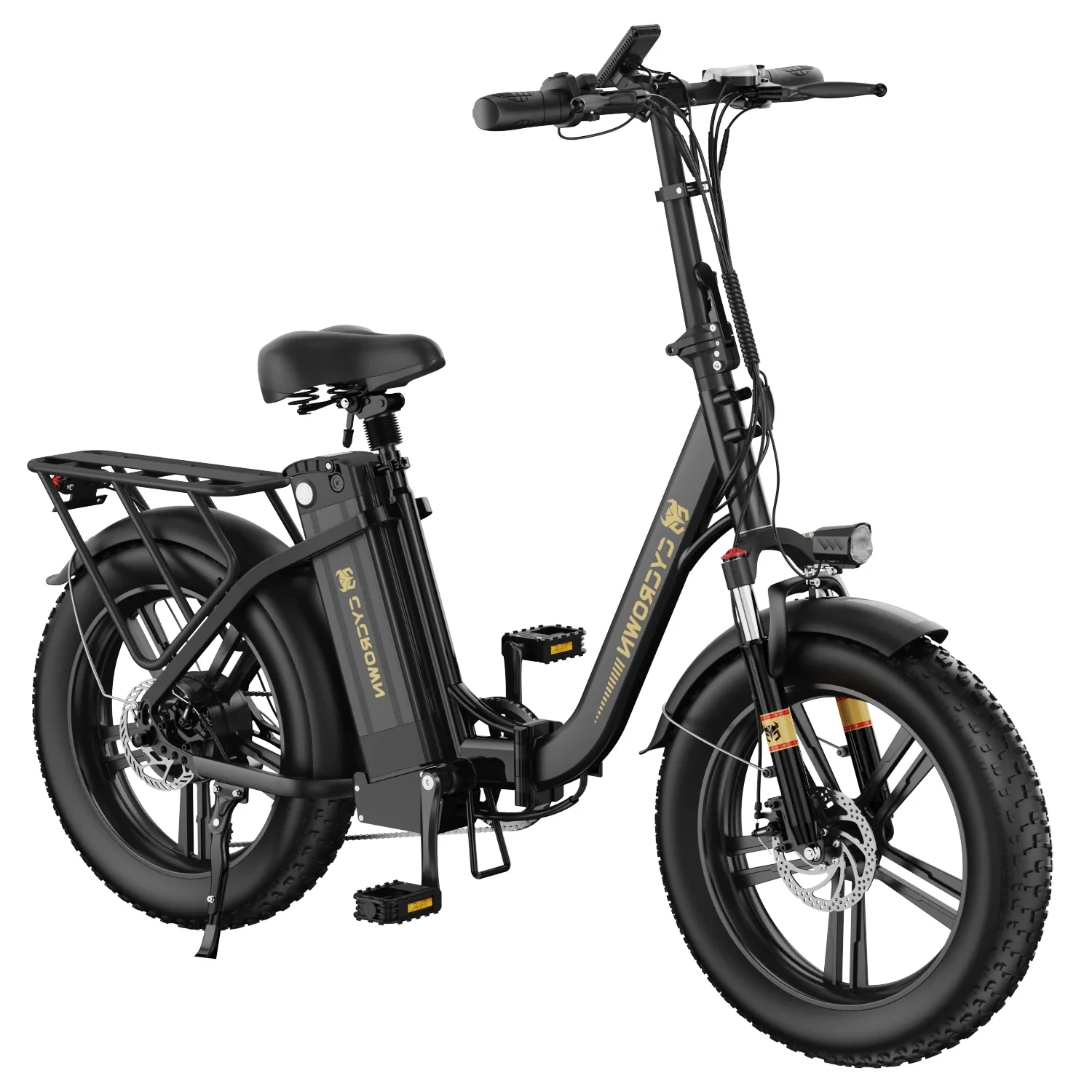 Cycrown CycFree Fat Tire Folding Electric Bicycle 7 Speed 20 500W Mot –  FactoryPure