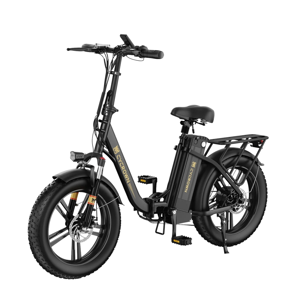 electric bicycle canada Cycrown CycFree Fat Tire Folding Electric Bicycle 7 Speed 20" 500W Pea – FactoryPure