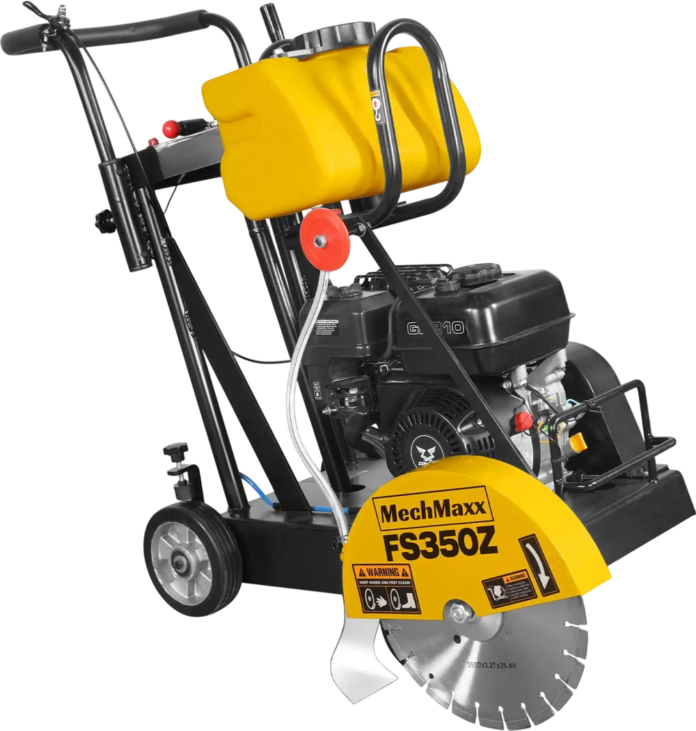 5.8 HP Walk-Behind Concrete Floor Saw, 14 in Blade, 4 in Cutting Depth, FS350Z