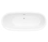 Anzzi FT-AZ401-59 Ami Soaking Bathtub 59" x 30" Freestanding Flat Bottom with Center Drain New