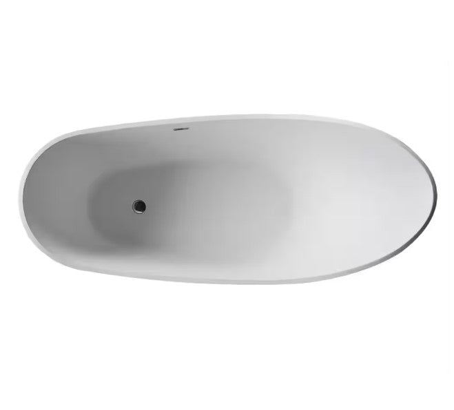 Anzzi FT-AZ8418 Tuasavi Soaking Bathtub 68" x 29" Freestanding Flat Bottom with Center Drain New