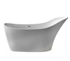 Anzzi FT-AZ8418 Tuasavi Soaking Bathtub 68" x 29" Freestanding Flat Bottom with Center Drain New