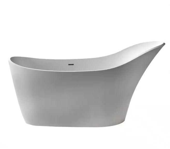 Anzzi FT-AZ8418 Tuasavi Soaking Bathtub 68" x 29" Freestanding Flat Bottom with Center Drain New