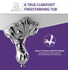 Anzzi FT-CF131FAFT-CH Clawfoot Soaking Bathtub 67" x 30" Slipper-Style with Polished Chrome Feet New