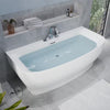 Anzzi FT-FR112473CH Bank Soaking Bathtub 65" x 31" Freestanding with Flat Bottom and Center Drain New