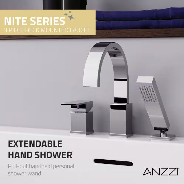 Anzzi FT-FR112473CH Bank Soaking Bathtub 65" x 31" Freestanding with Flat Bottom and Center Drain New