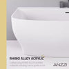 Anzzi FT-FR112473CH Bank Soaking Bathtub 65" x 31" Freestanding with Flat Bottom and Center Drain New