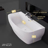Anzzi FT-FR112473CH Bank Soaking Bathtub 65" x 31" Freestanding with Flat Bottom and Center Drain New