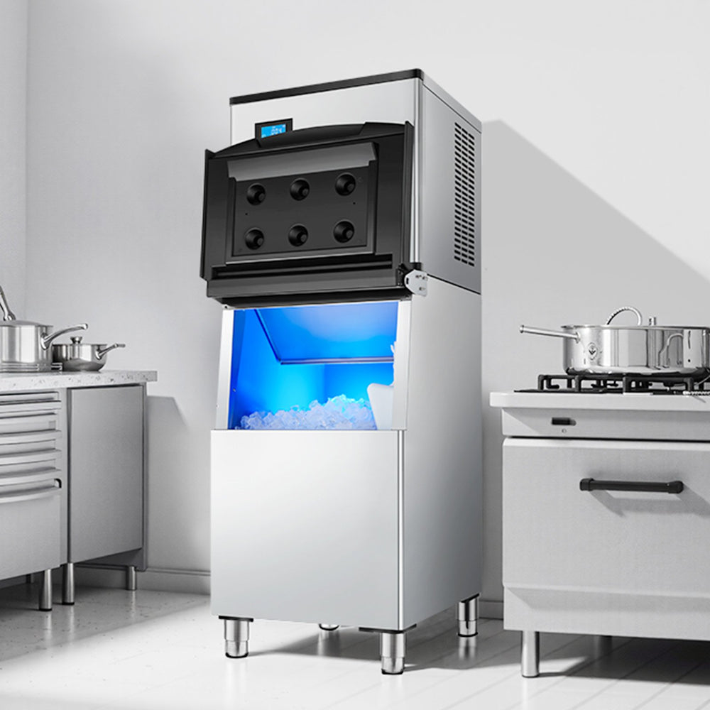 Vevor Commercial Ice Storage Bin 250 Lbs Capacity 201 Stainless Steel with Drainage New