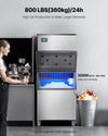 Vevor Commercial Ice Maker Head Unit Only 800 Lbs/Day Self-Cleaning Adjustable Ice Thickness New