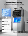 Vevor Commercial Modular Ice Maker Head Only 300 Lb/24H Stainless Steel Self-Cleaning New