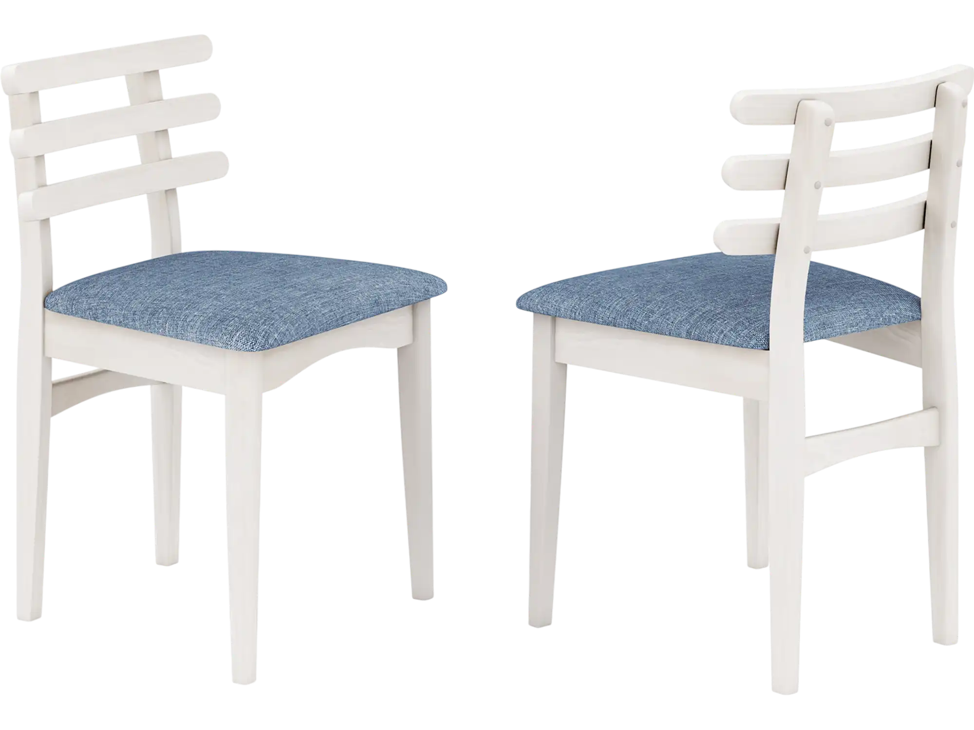 Costway Fabric Kitchen Dining Side Chairs Rubber Wood Padded Seat 126593784 New