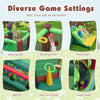 Kids Castle Slide Bouncer features a jumping mat, dual slides, and diverse games for outdoor fun and entertainment.
