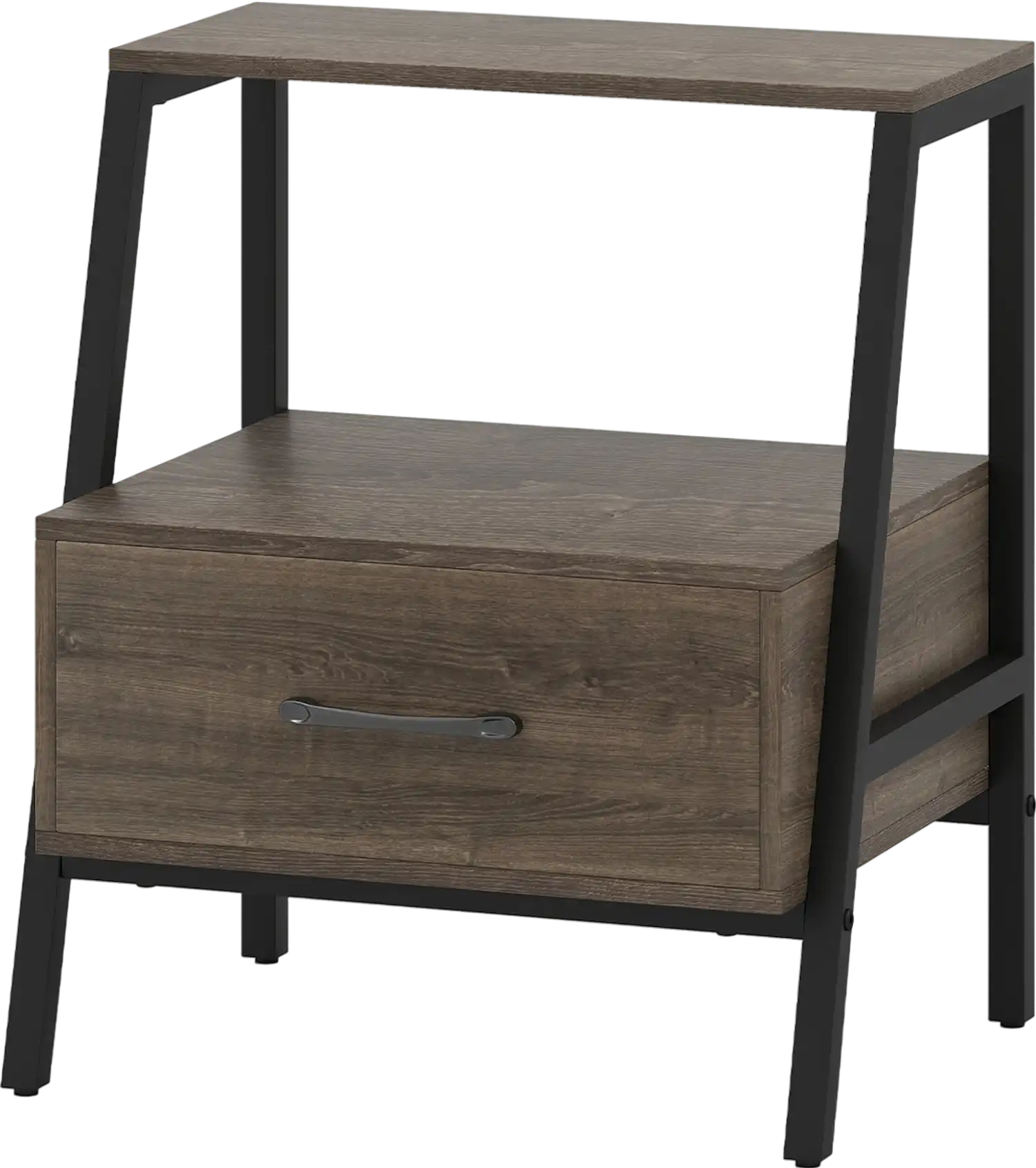 Costway 3-Tier Farmhouse Nightstand Open Shelf Side Table 254179638 New