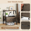 3-tier farmhouse nightstand with open shelf, convenient drawer, and easy-to-clean surface for versatile home use.