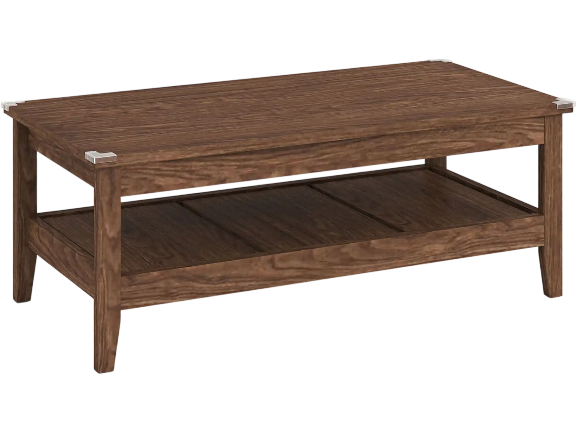 Costway Farmhouse Rustic Coffee Table Thickened Tabletop 96456916 New