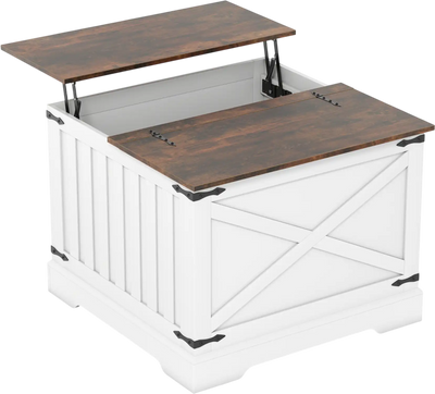Costway Farmhouse Lift Top Coffee Table Hidden Storage 15199097 New