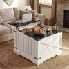 Farmhouse Lift Top Coffee Table with Hidden Storage Compartment-Black - Gallery View 1 of 13