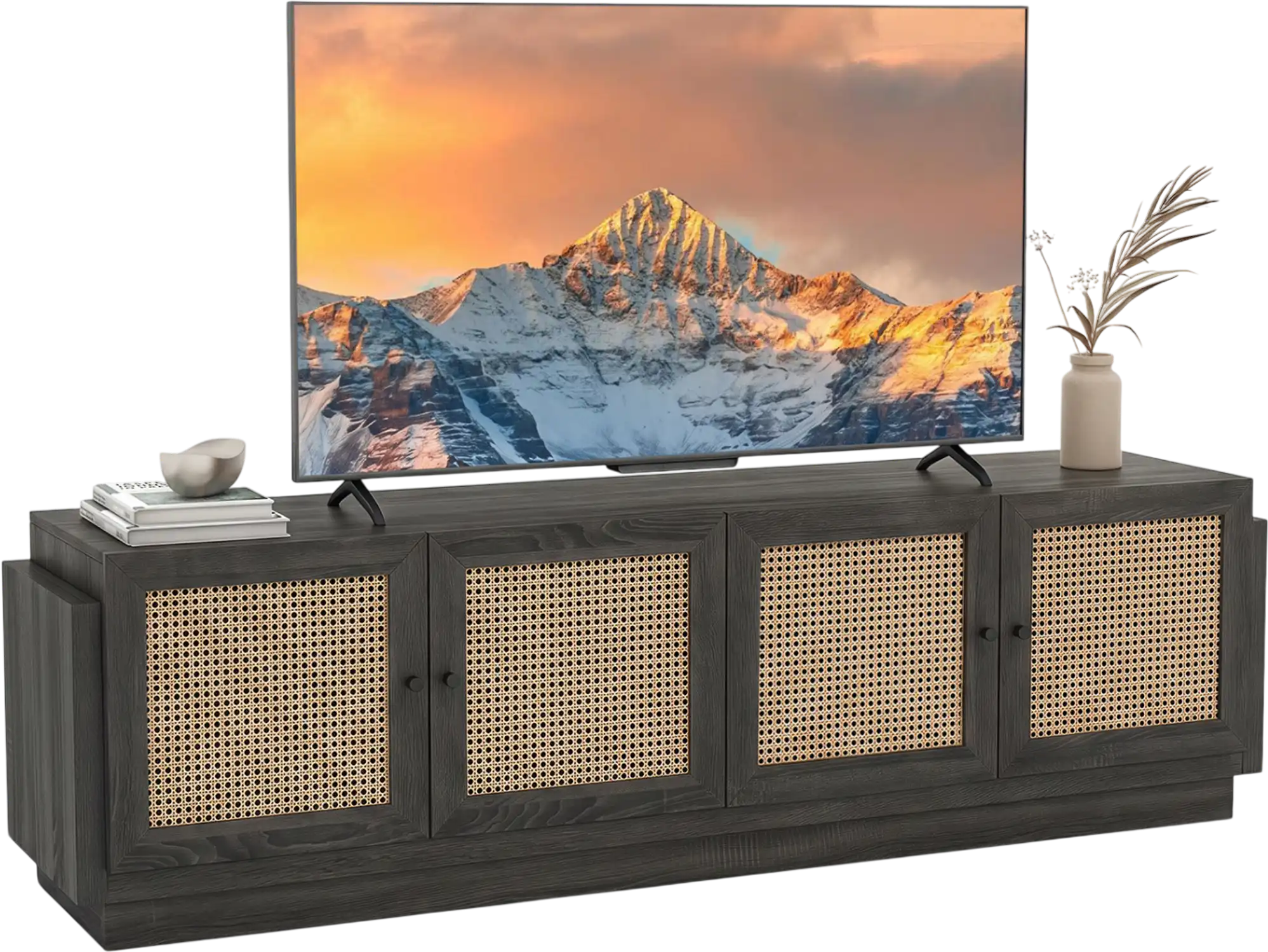 Costway Farmhouse TV Stand for TVs up to 75