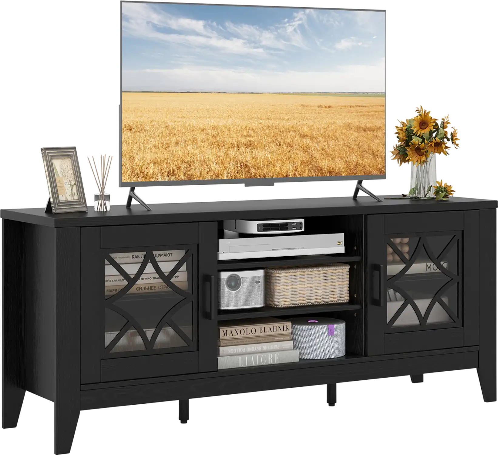 Costway Farmhouse TV Stand for TVs up to 65