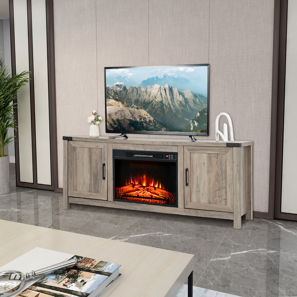 Costway TV Stand with Storage Cabinets for Flat Screens up to 70" New