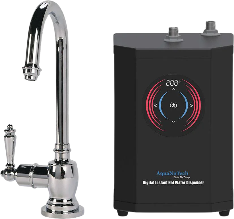 AquaNuTech Digital Instant Hot Water Dispenser with Hot Only Traditional C-Spout Faucet New