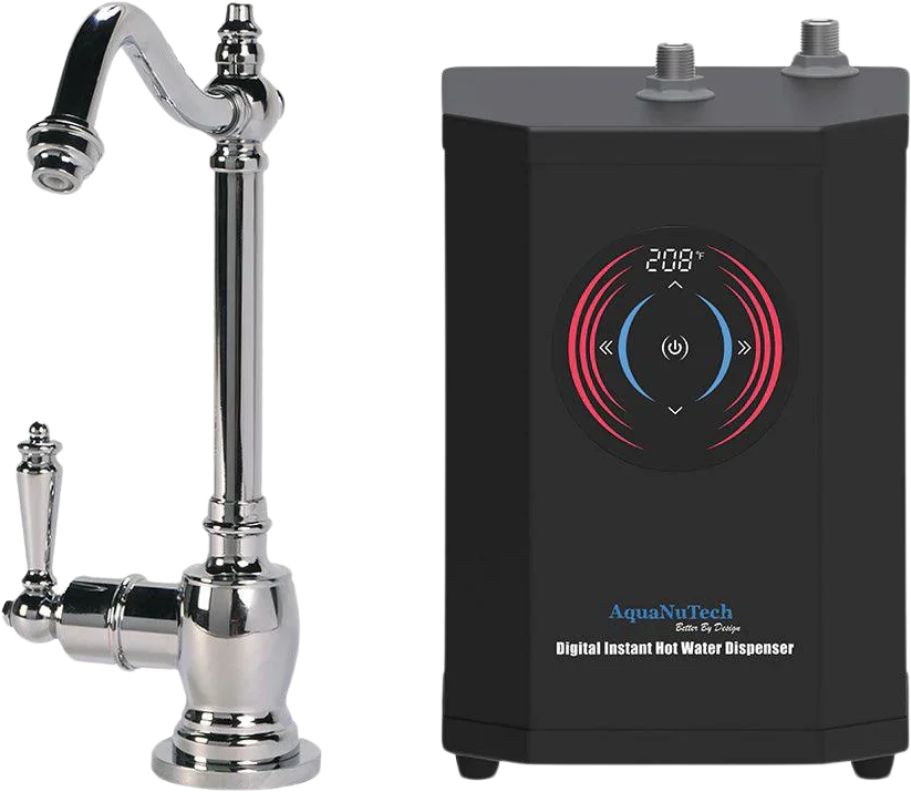 AquaNuTech Digital Instant Hot Water Dispenser with Hot Only Hook Spout Faucet New