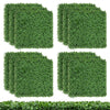 Set of 12 artificial boxwood wall panels, 20 x 20 inches, featuring dense leaves and bendable design for versatile use.