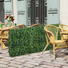 Faux greenery room divider hedge wall made of durable PE material, ideal for enhancing privacy in cafes or backyards.