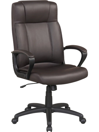 Costway Faux Leather Ergonomic Office Desk Chair Rocking 53384108 New
