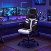 Faux Leather Upholstered Office Chair with Removable Head Pillow and Rocking Function-White - Gallery View 1 of 10