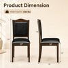 Faux leather upholstered wooden dining chair with a walnut finish, featuring a sturdy frame and comfortable padding.
