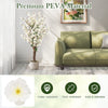 Faux plum blossom plant with white fabric flowers and solid wood trunk, perfect for elegant home decor without.