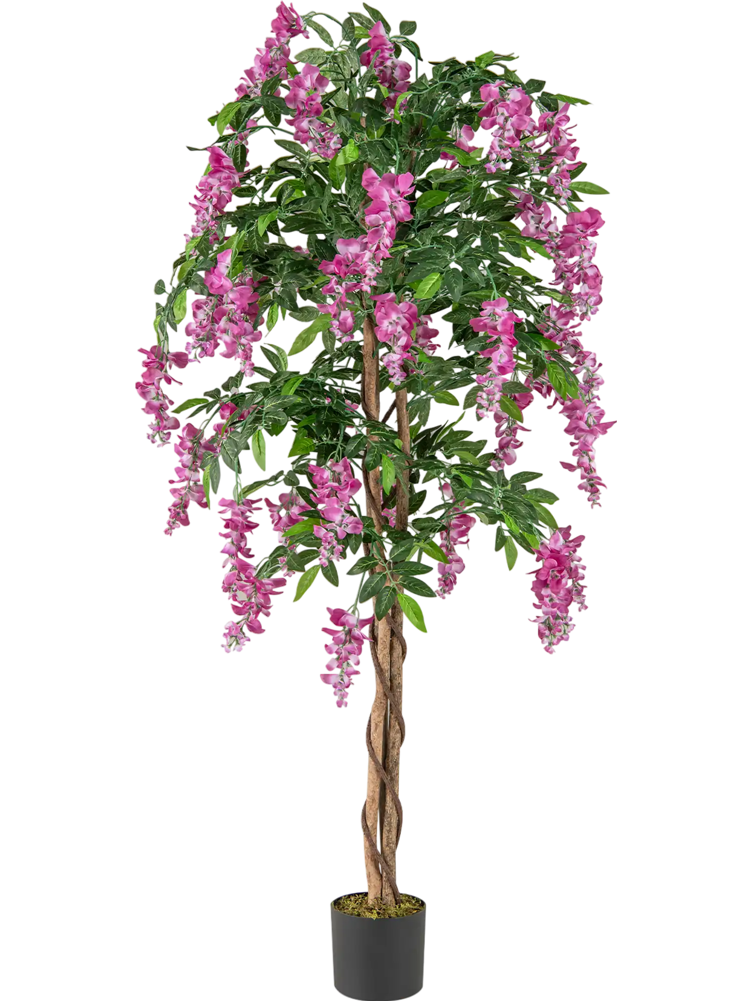 Costway 5.5' Faux Wisteria Artificial Plant Blooming Flowers Nursery Pot 127568934 New