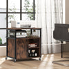 File Cabinet on Wheels with Charging Station and Cable Management Hole-Brown - Gallery View 1 of 10