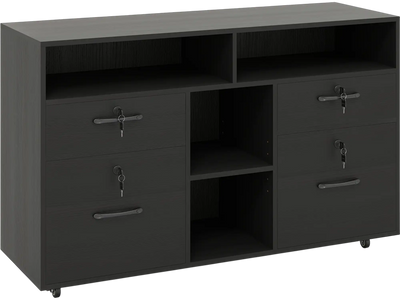 Costway Mobile Lateral File Cabinet with Lock Rolling Printer Stand 281749635 New