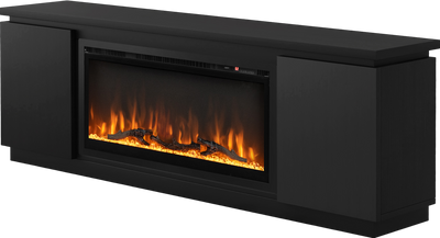 Costway Fireplace TV Stand with 3 Adjustable Shelves for 80