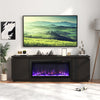 Costway Fireplace TV Stand with 3 Adjustable Shelves for 80" TVs New