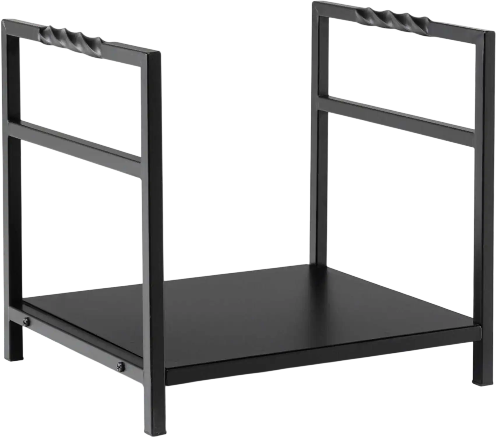 Costway Firewood Log Rack w/ Handle & Raised Feet Black 21937546 New